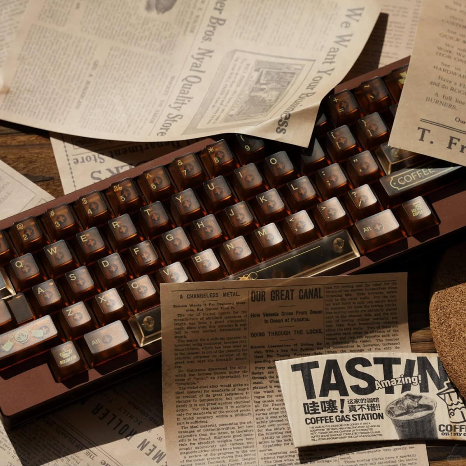 Juego de 153 Capsulas Transparentes Mintcaps para Teclado Mecánico Cherry