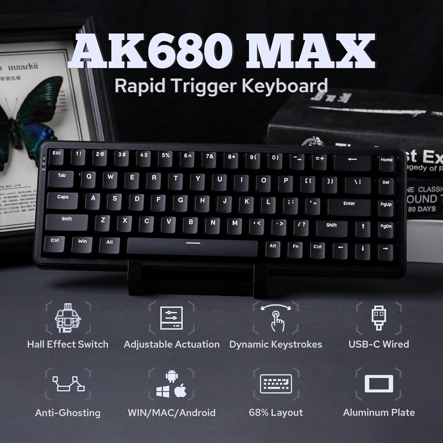 Teclado Gaming Mecánico AJAZZ AK680 MAX RGB 8K Negro