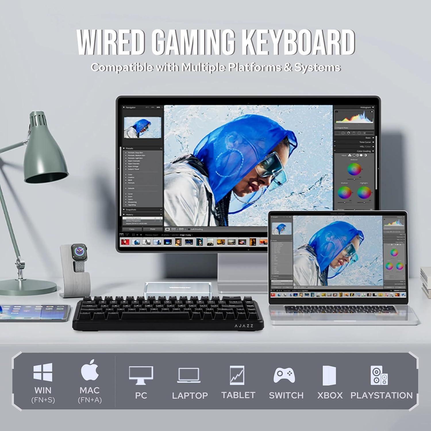 Teclado Gaming Mecánico AJAZZ AK680 MAX RGB 8K Negro