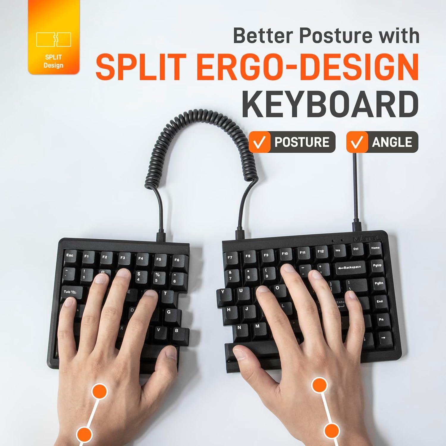 Teclado Mecánico Ergonómico Mistel MD770 TKL Cherry MX PBT