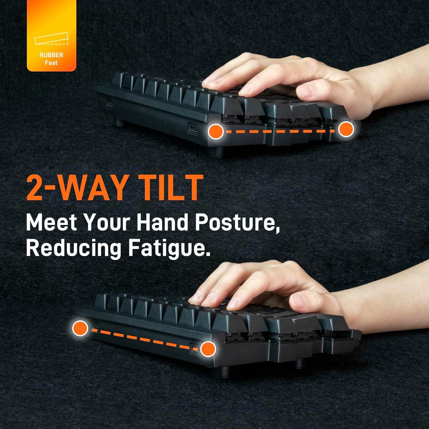 Teclado Mecánico Ergonómico Mistel MD770 TKL Cherry MX PBT