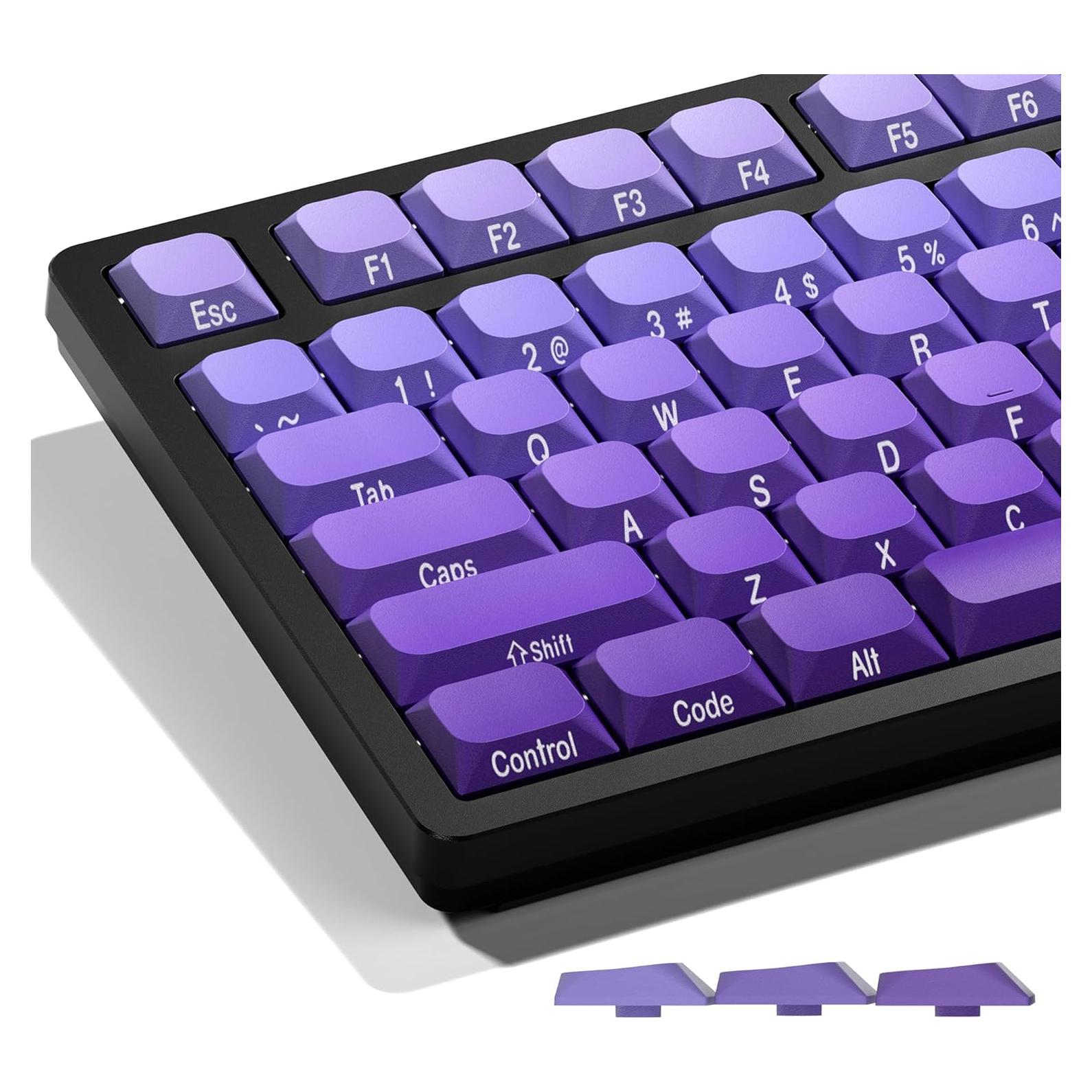 Teclas Moradas PBT Perfil Bajo OHY para Teclados Mecánicos