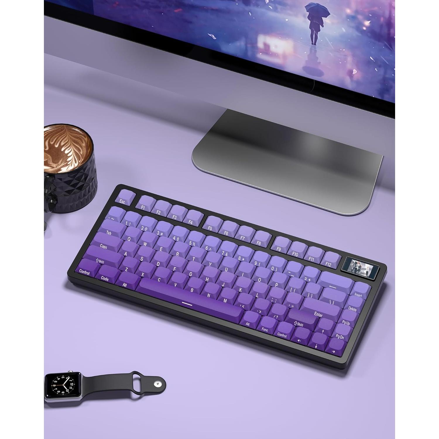 Teclas Moradas PBT Perfil Bajo OHY para Teclados Mecánicos