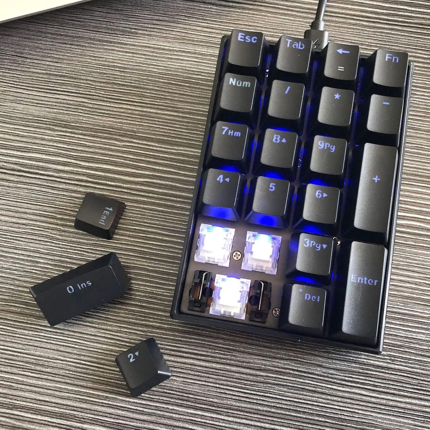Teclado Numérico Mecánico USB Pomya 21 Teclas Retroiluminado