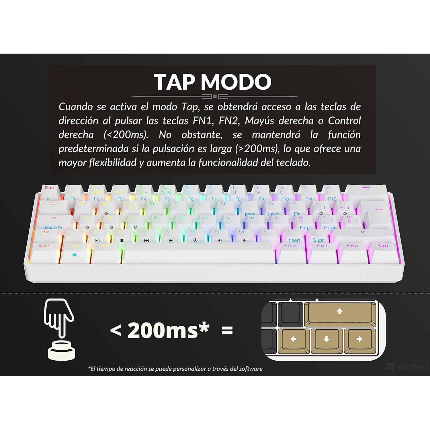 Teclado Mecánico Ranked S60 Supernova 60% RGB Hot Swappable