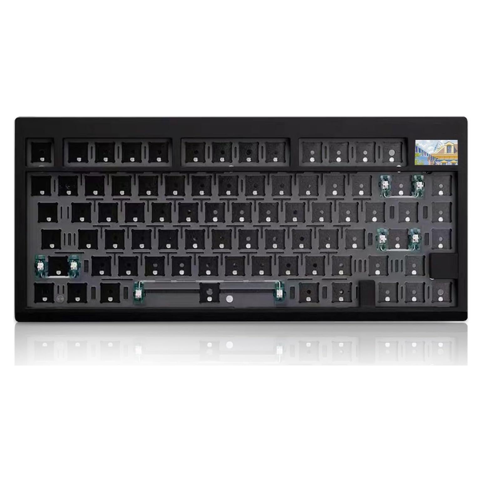 Teclado Mecánico GMK81 75% RGB Inalámbrico Type-C Negro