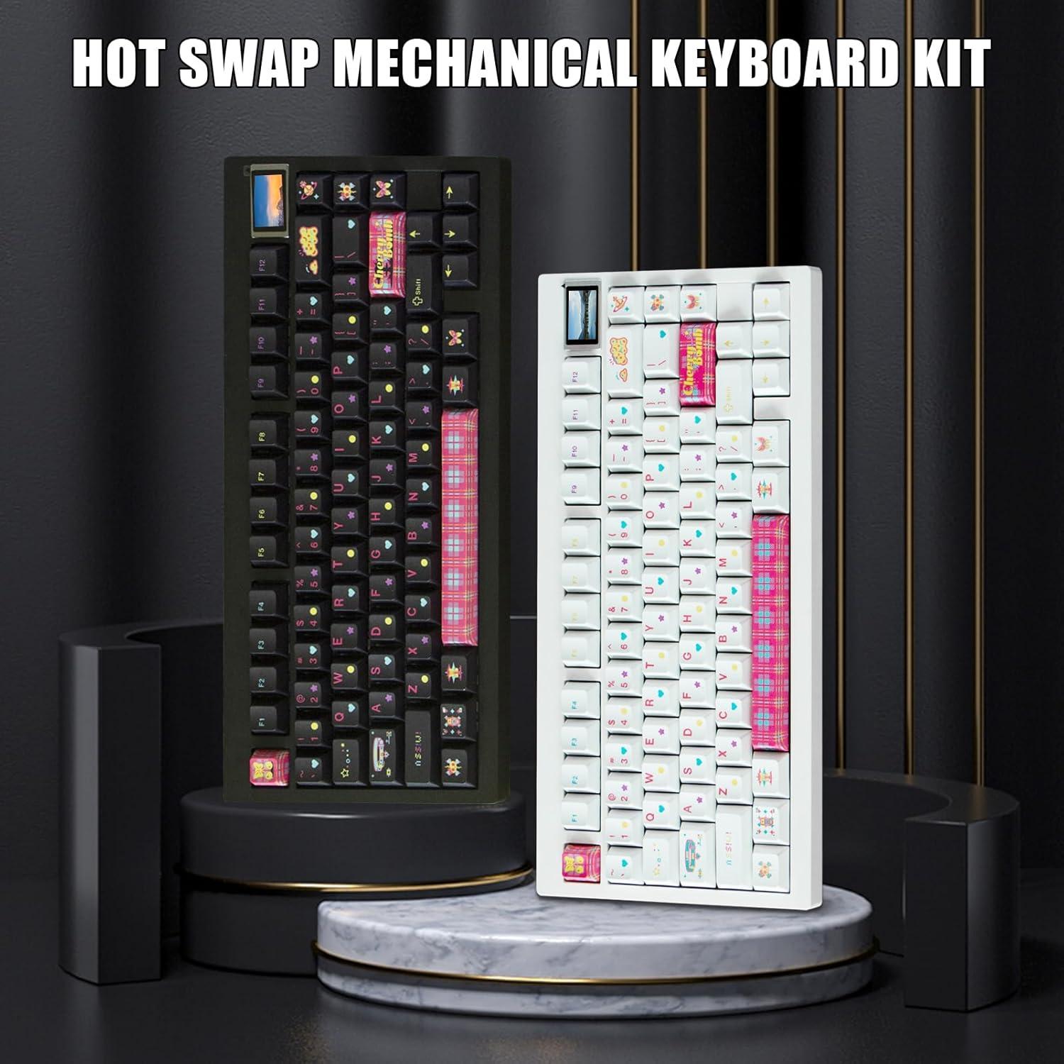 Teclado Mecánico GMK81 75% RGB Inalámbrico Type-C Negro