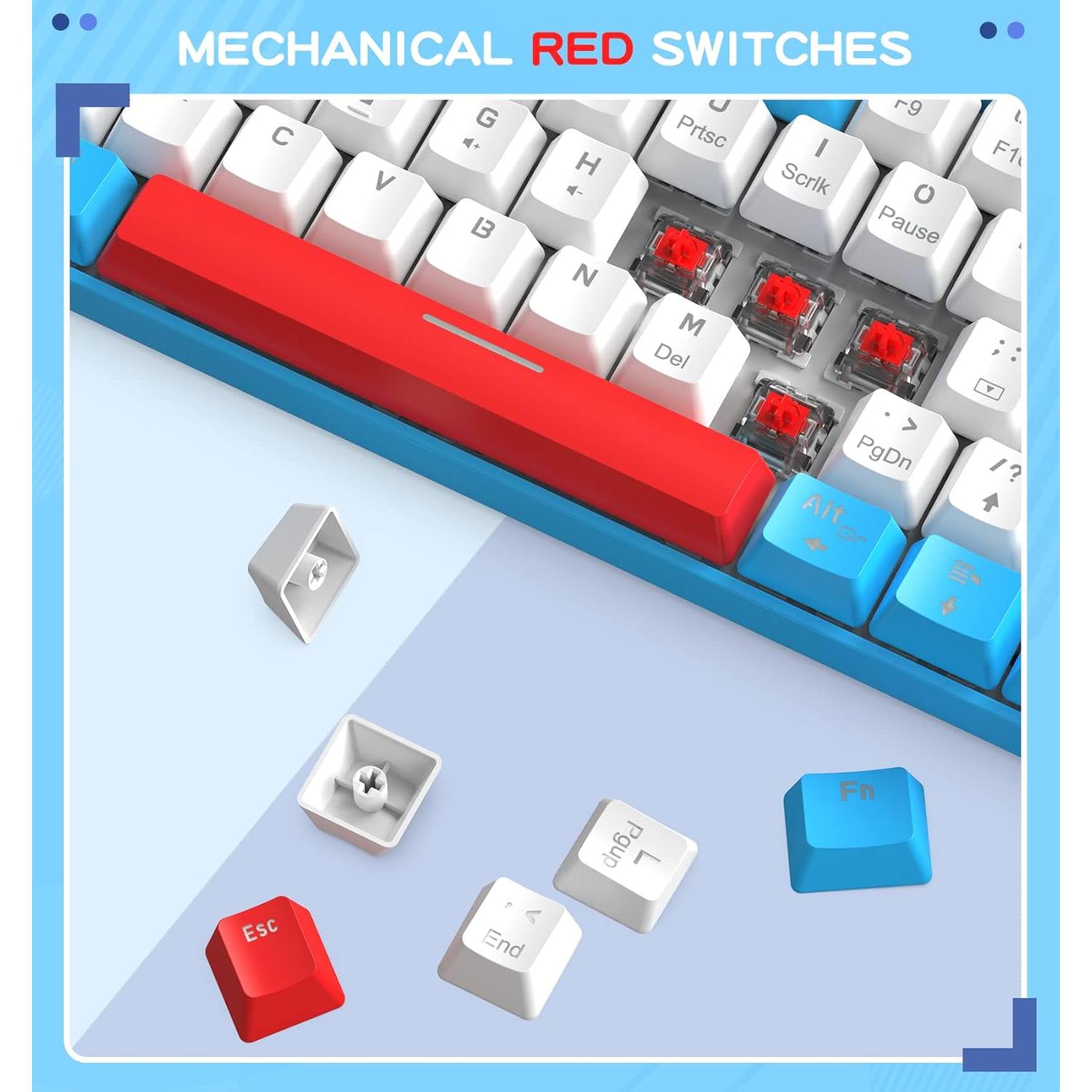 Combo Teclado Mecánico 60% LexonElec T60PRO + Ratón RGB 6400 DPI