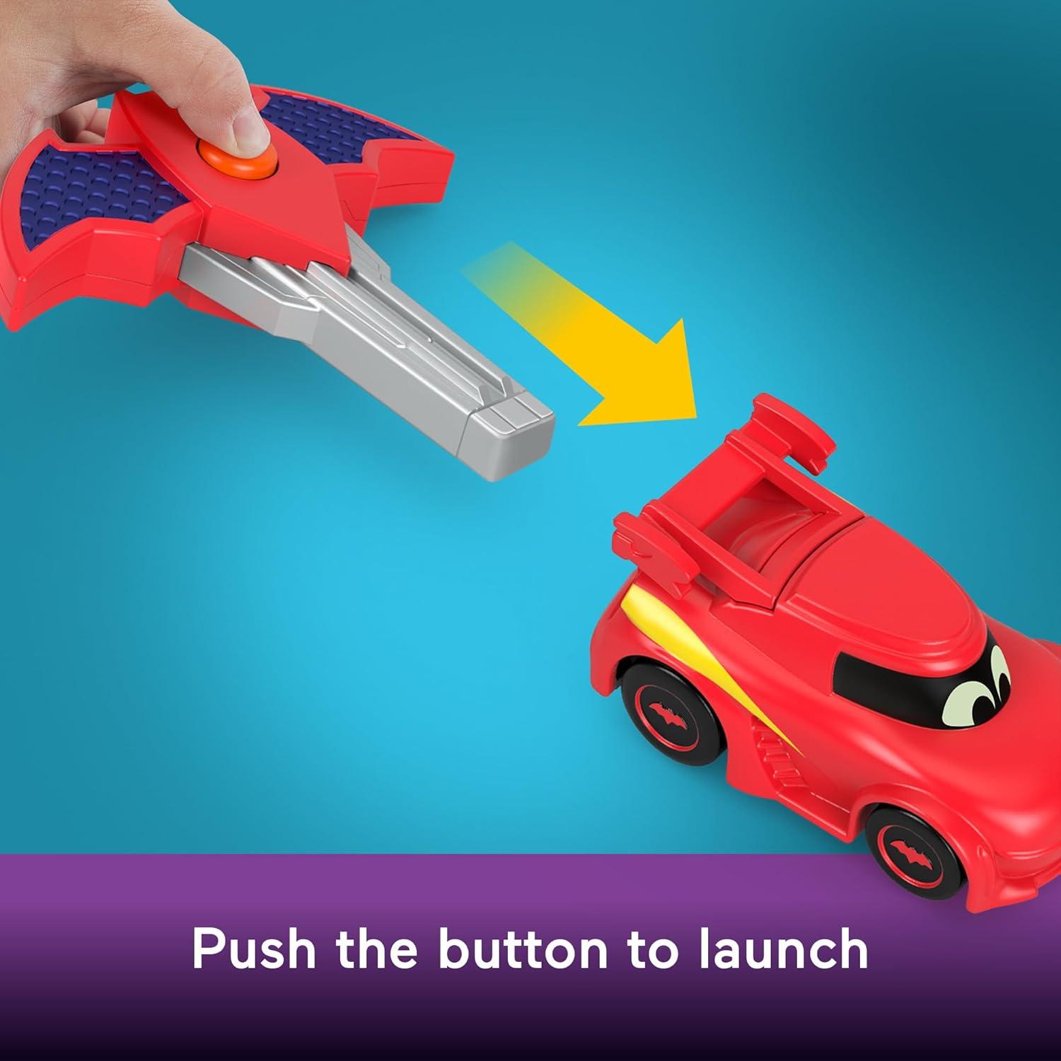 Vehículo de Carreras Batwheels Fisher-Price Rojo 1:55