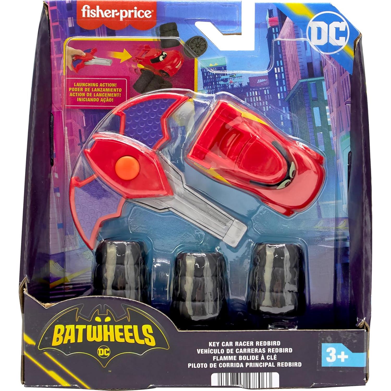 Vehículo de Carreras Batwheels Fisher-Price Rojo 1:55