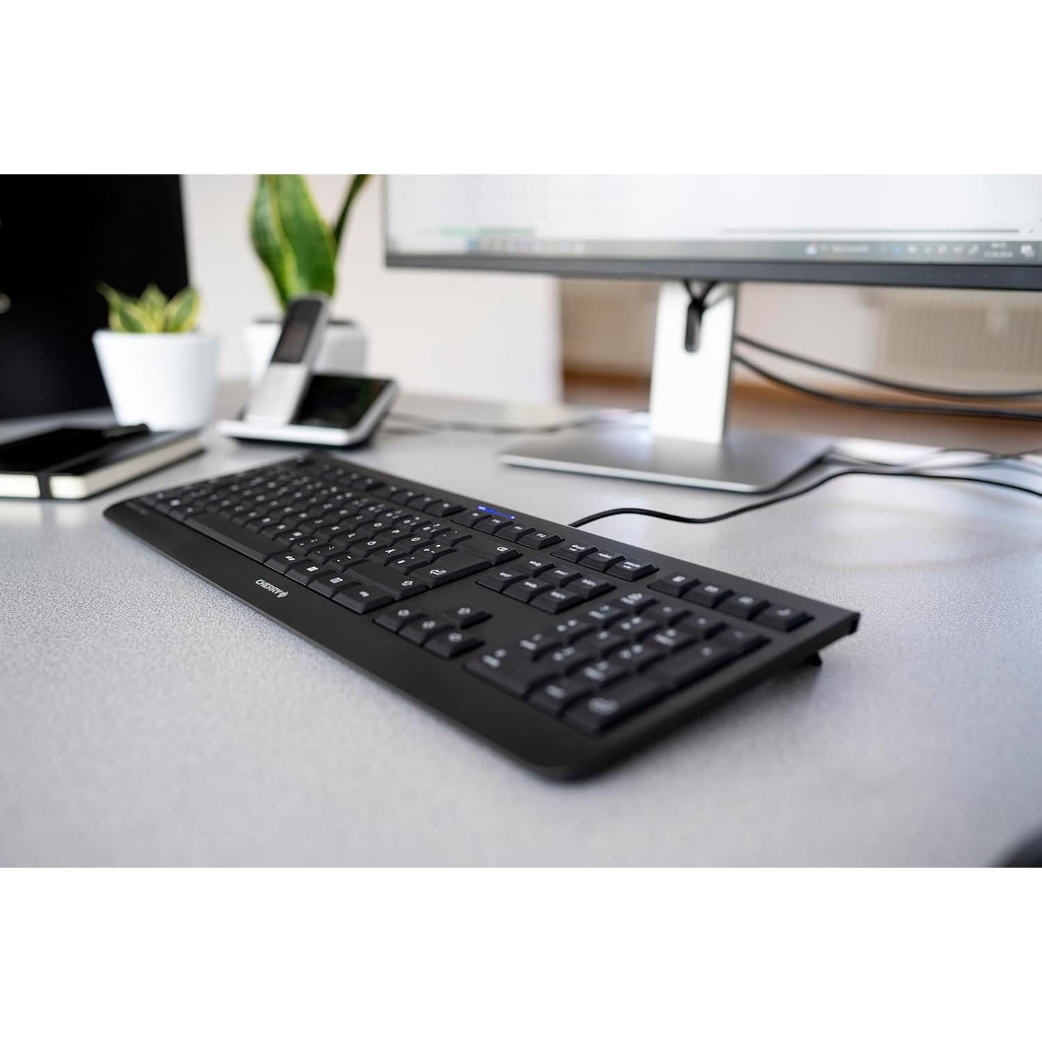 Teclado Cherry WhisperKey Negro 104 Teclas USB Silencioso