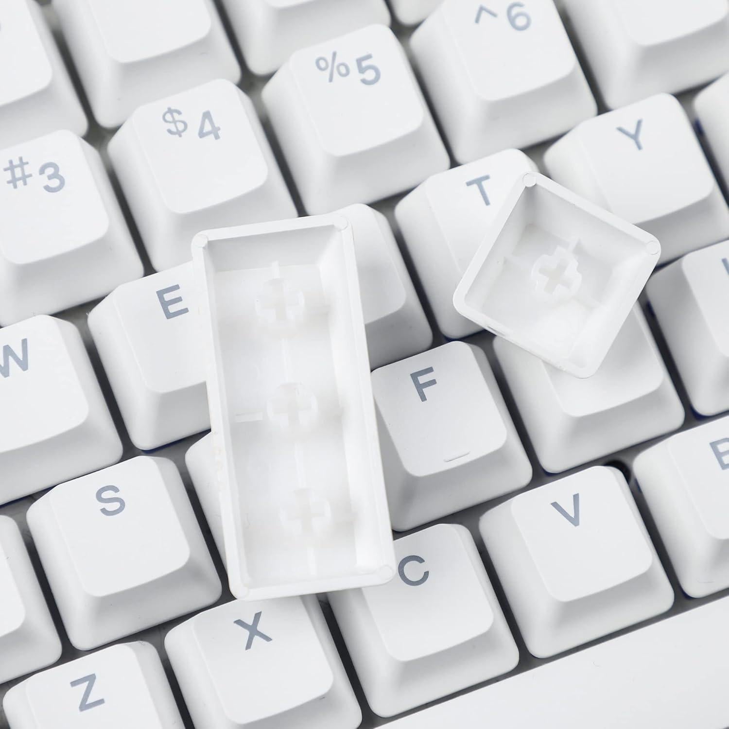 Conjunto de Teclas YMDK Doble Tiro 108 PBT Brillante Blanco 122