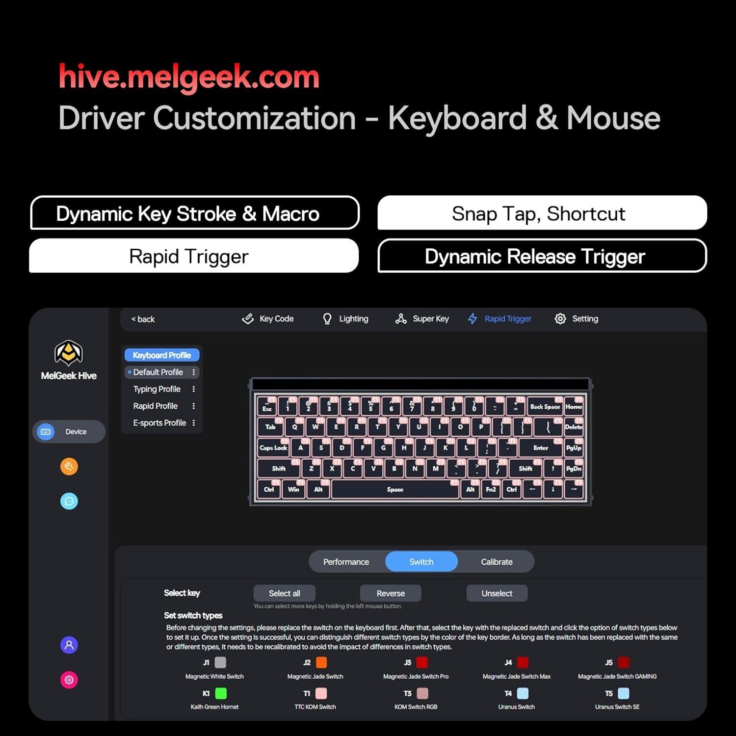 Teclado MelGeek MADE68 Ultra con Cable, 65% Compacto, RGB