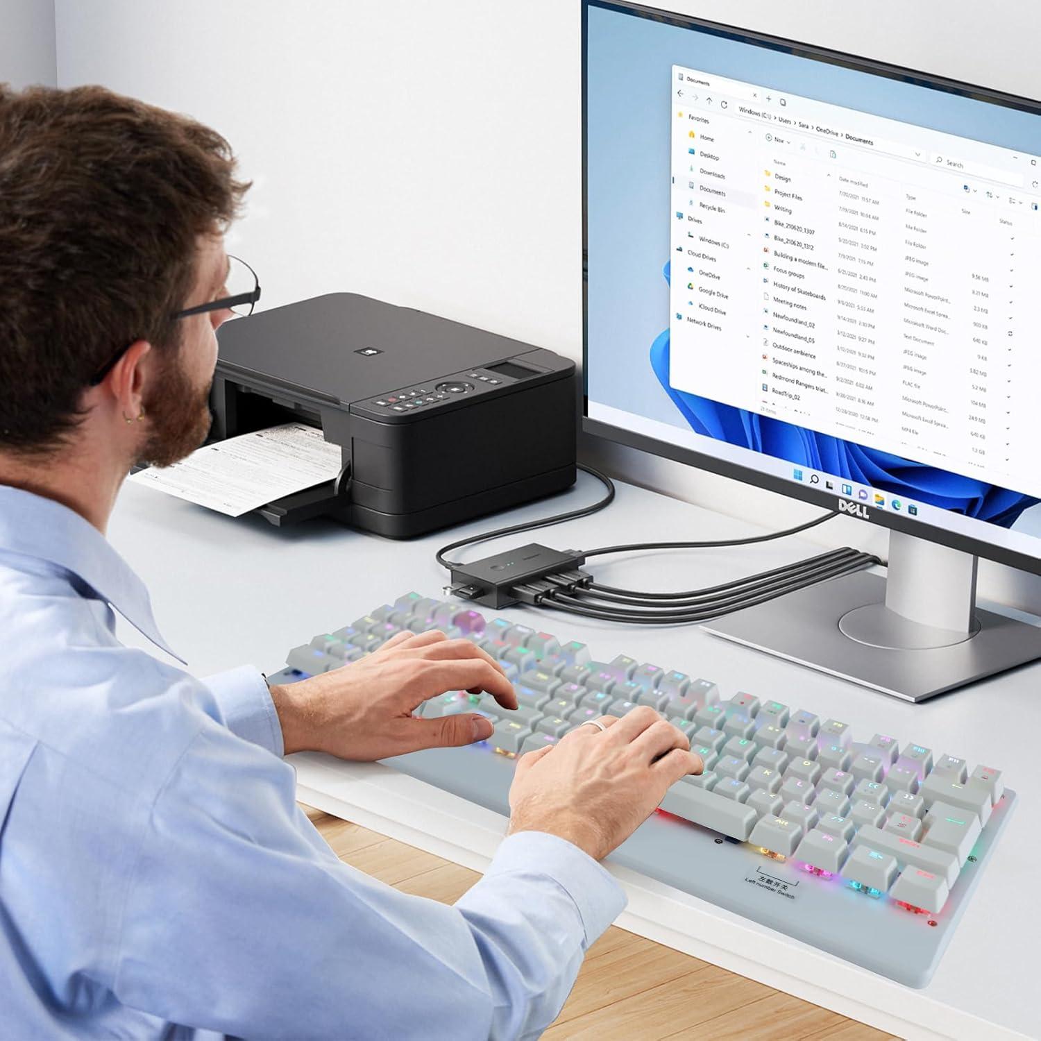 Teclado Mecánico RGB Neepoolock ZY-2218 para Zurdos 111 Teclas