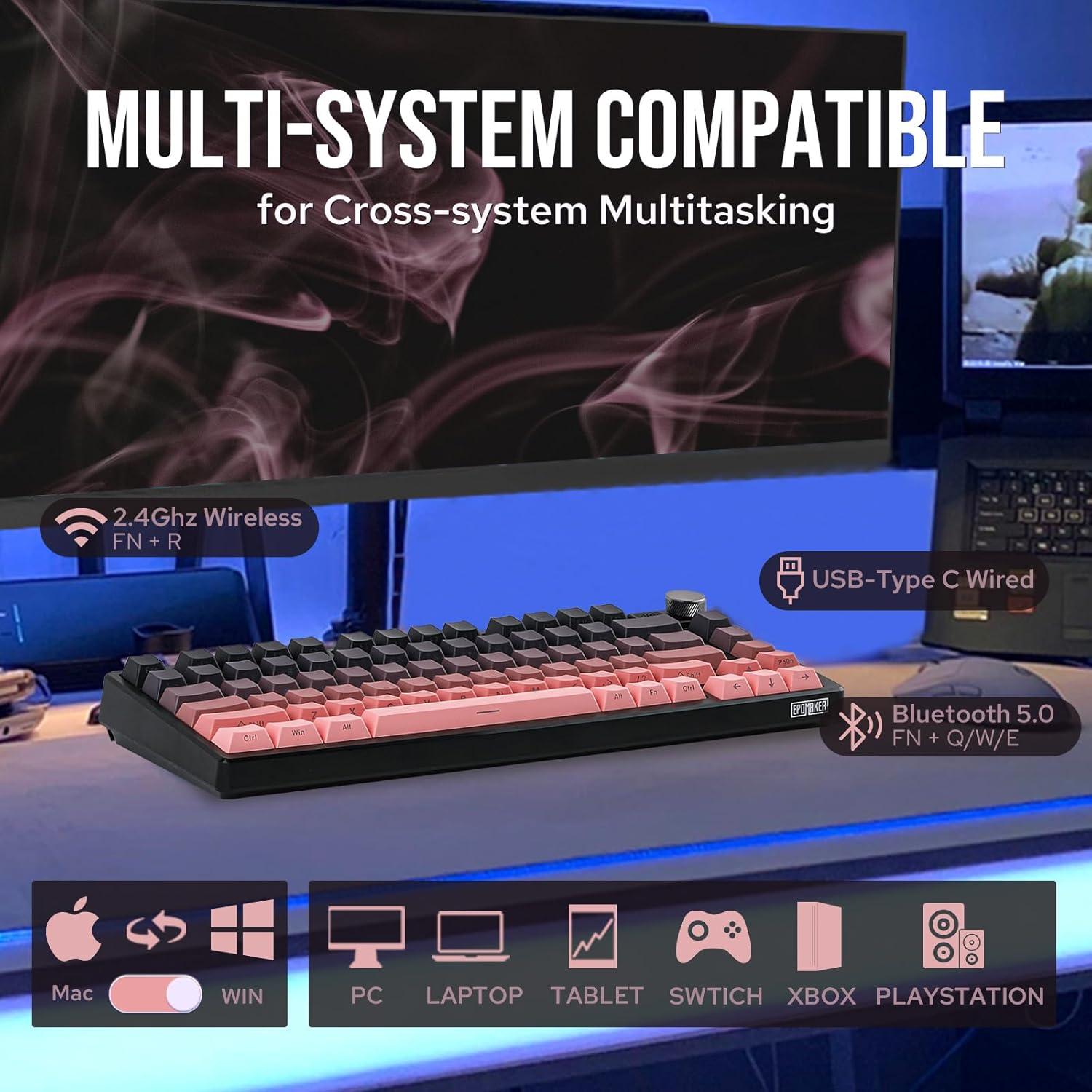 Teclado Mecánico Inalámbrico EPOMAKER HE75 RGB 81 Teclas