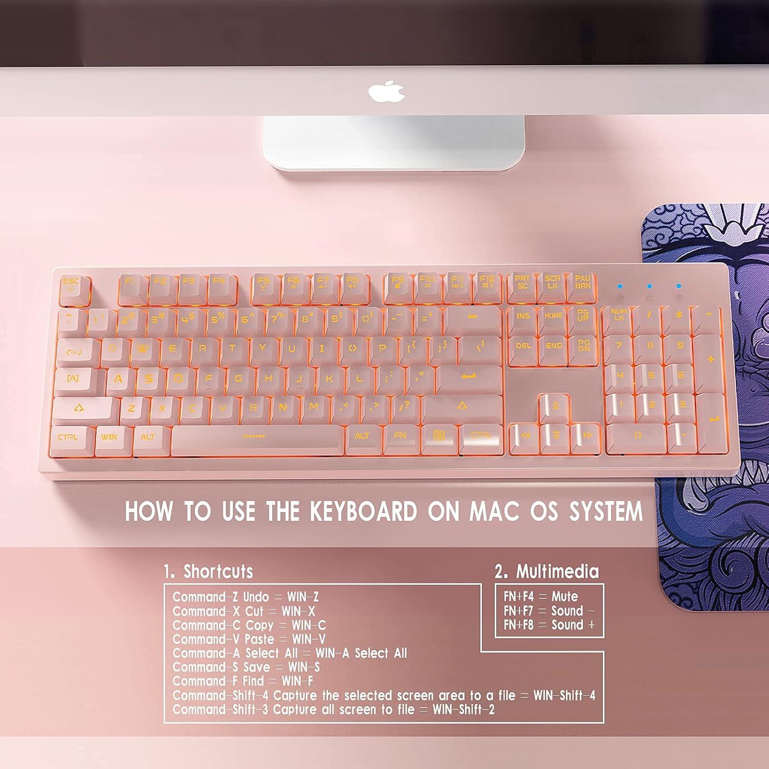 Teclado Rosa Basaltech K60-PINK con Retroiluminación LED 7 Colores