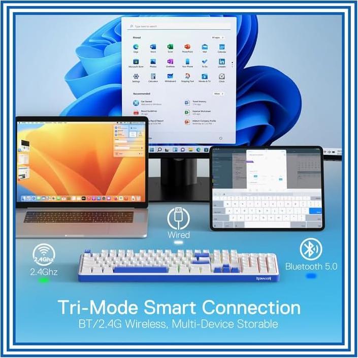 Teclado Mecánico Inalámbrico Redragon K685 PRO RGB 104 Teclas