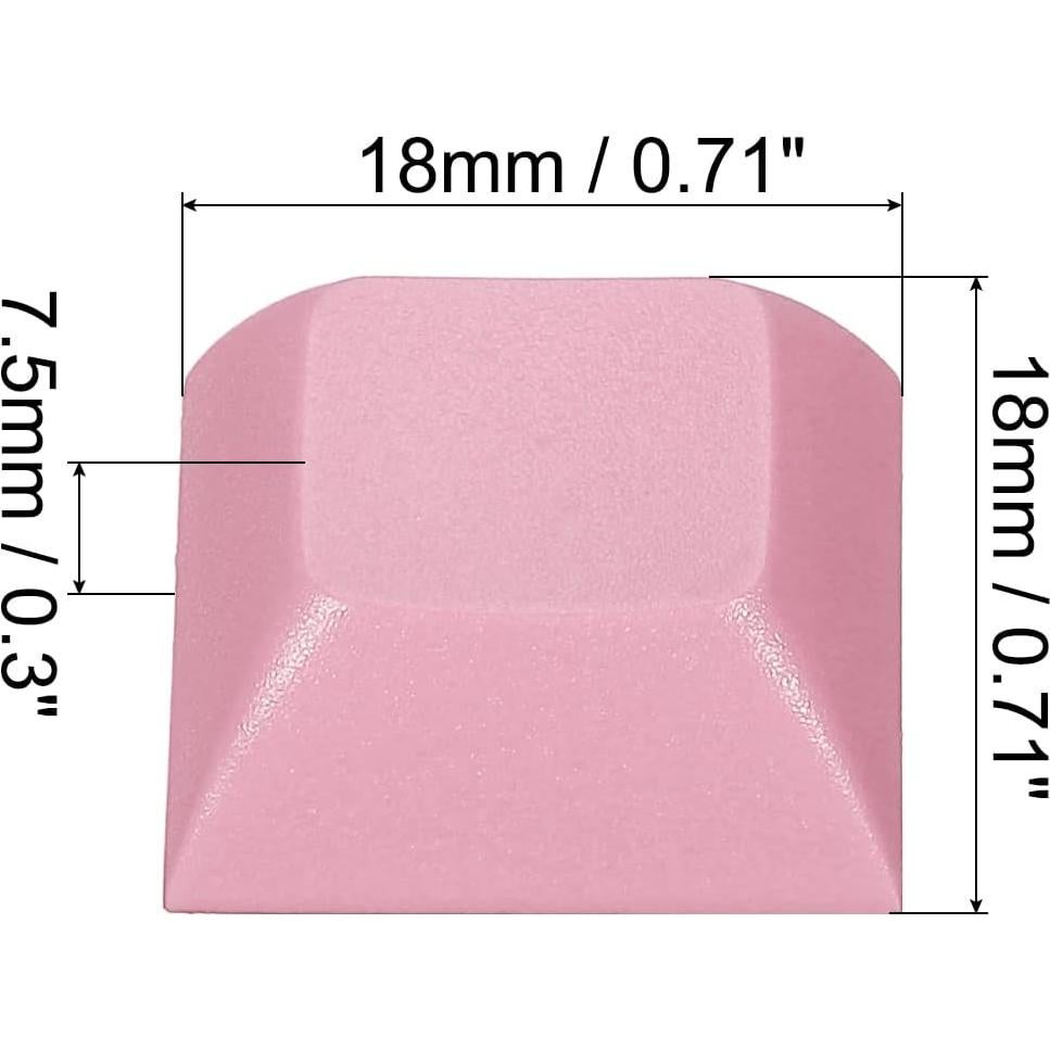 Teclas de Reemplazo PATIKIL PBT Rosa para Teclado Mecánico MX - 5 Unidades