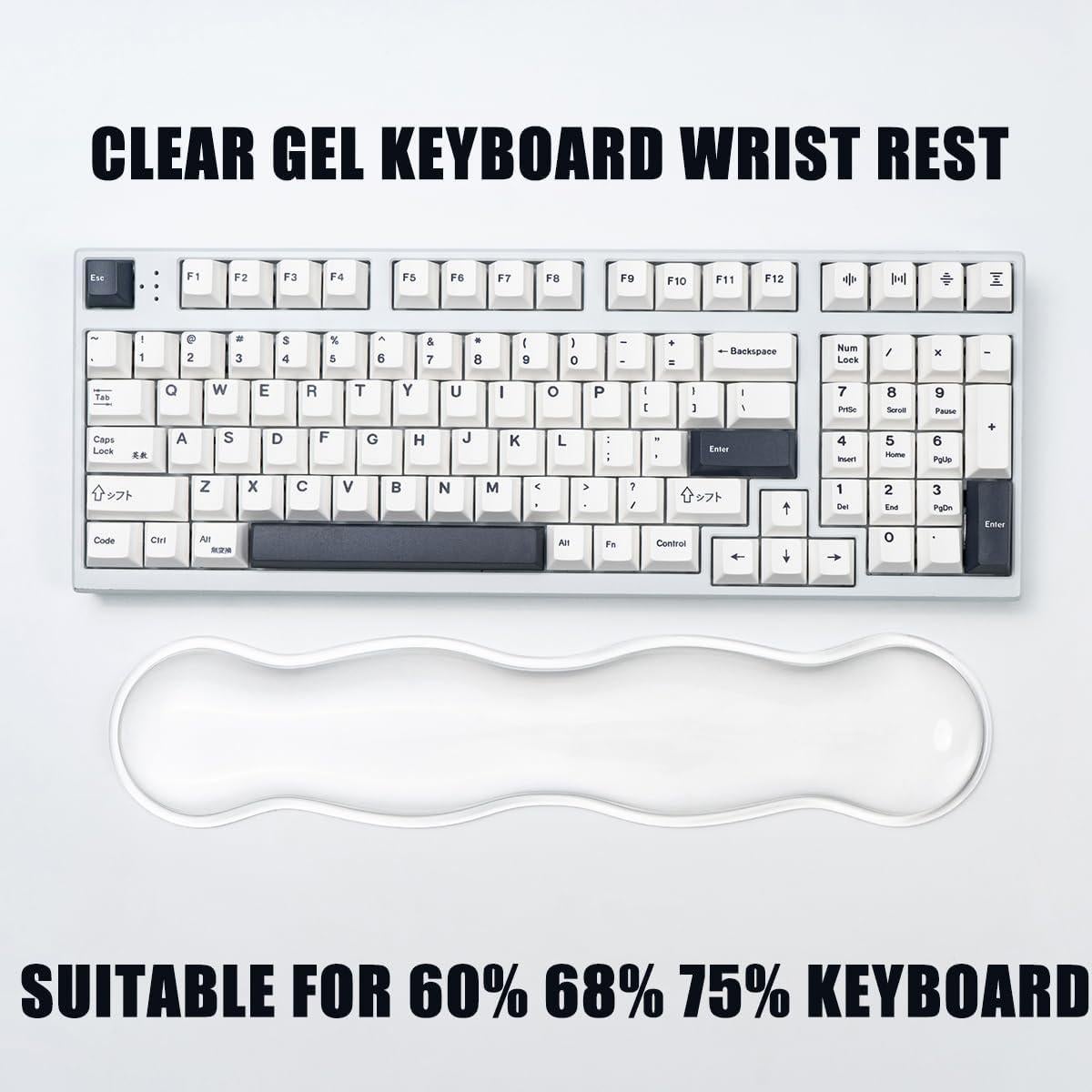 Juego de Reposamuñecas Ergonómico de Gel Silicona Sumgsn - Blanco