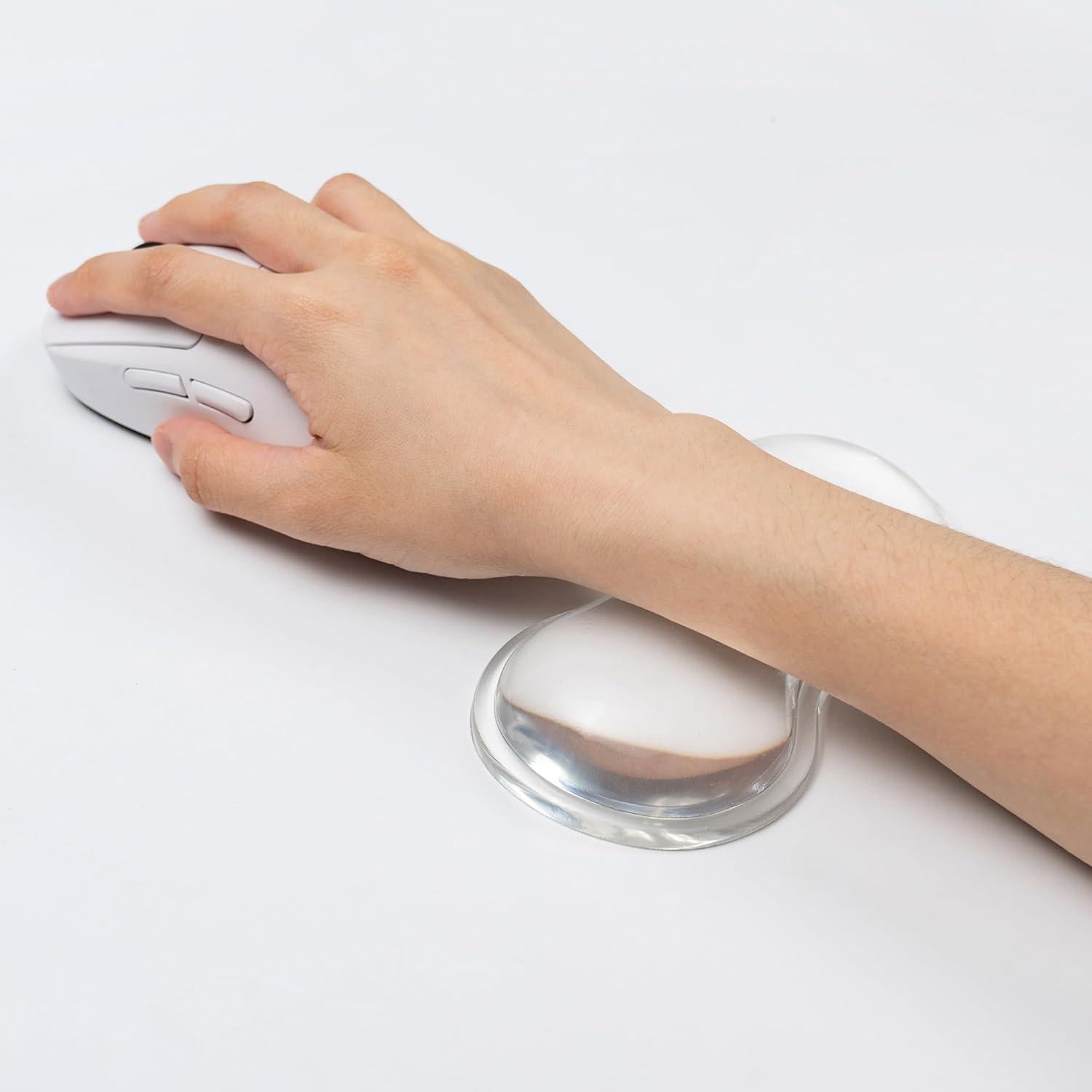 Juego de Reposamuñecas Ergonómico de Gel Silicona Sumgsn - Blanco