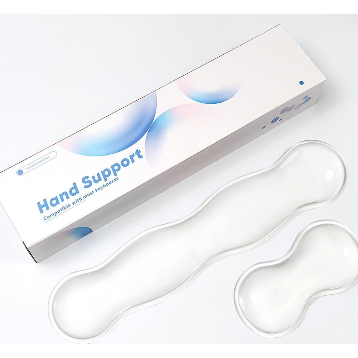 Juego de Reposamuñecas Ergonómico de Gel Silicona Sumgsn - Blanco