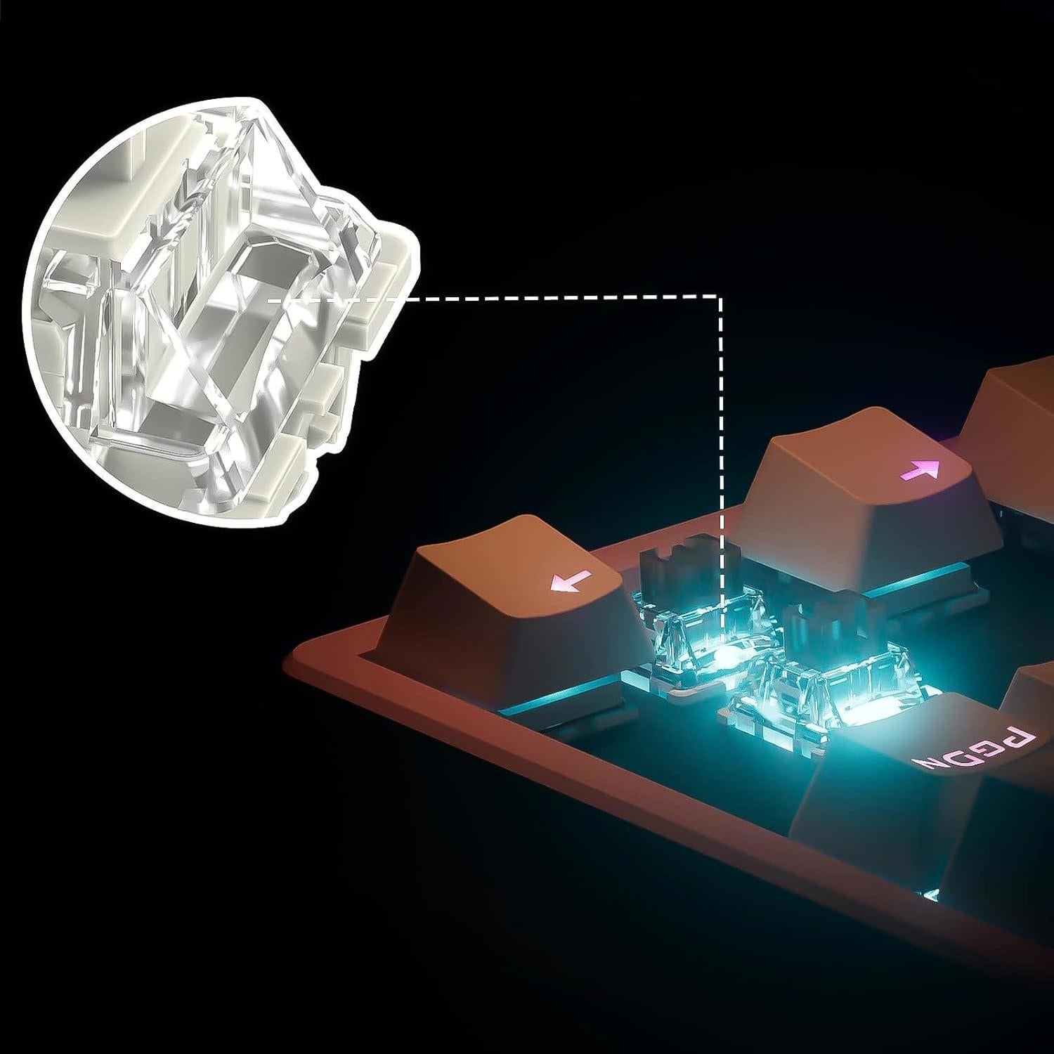 Interruptor Mecánico Gateron Pro 2.0 RGB 108pcs Blanco