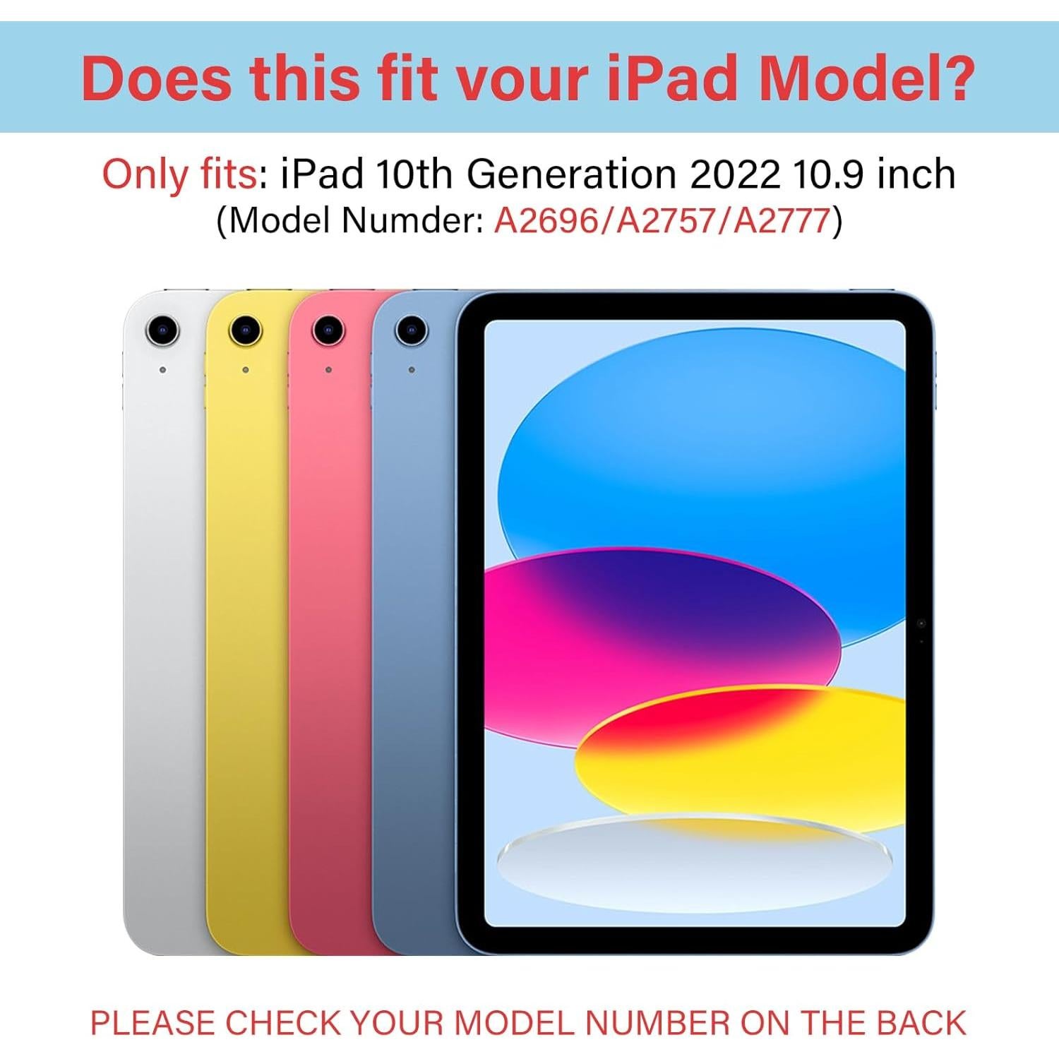 Funda de Teclado Inalámbrico AOUB para iPad 11" y 10.9" - Rosa Sandía