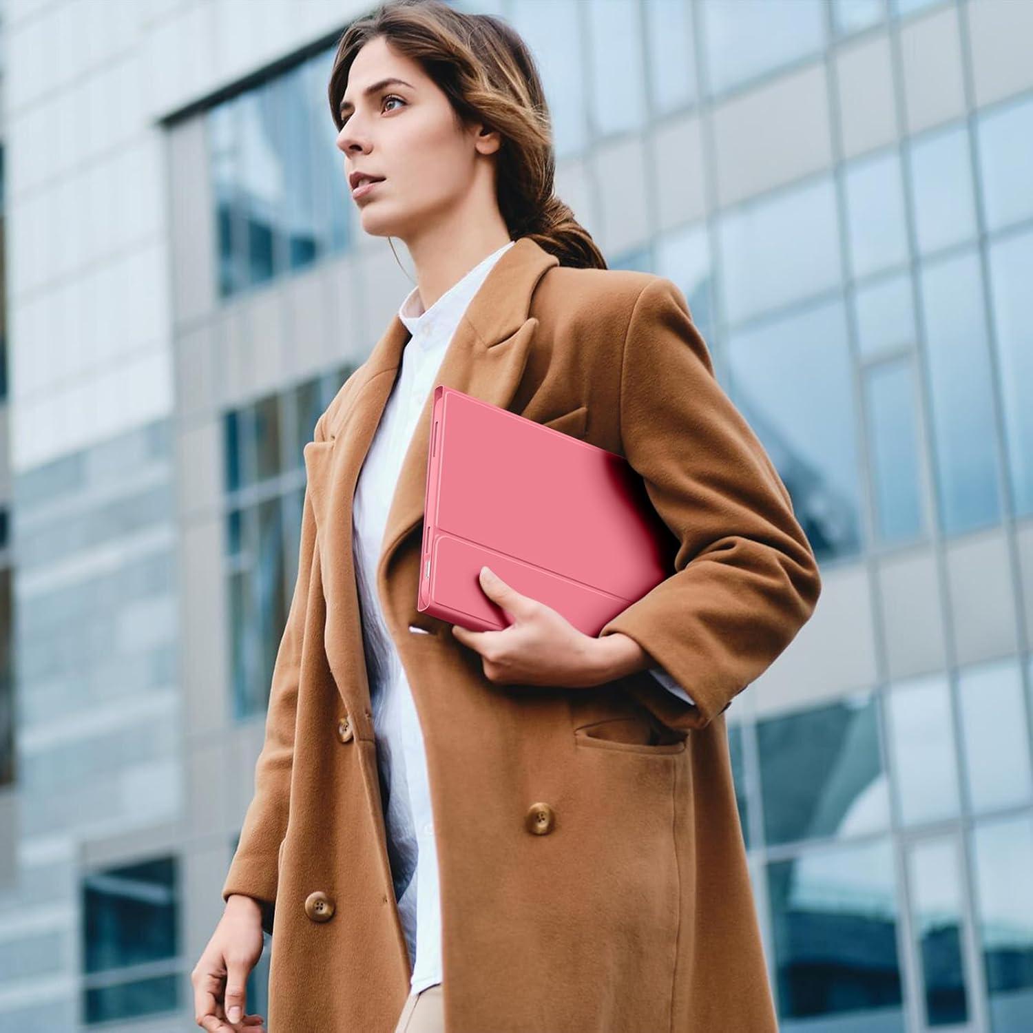 Funda de Teclado Inalámbrico AOUB para iPad 11" y 10.9" - Rosa Sandía