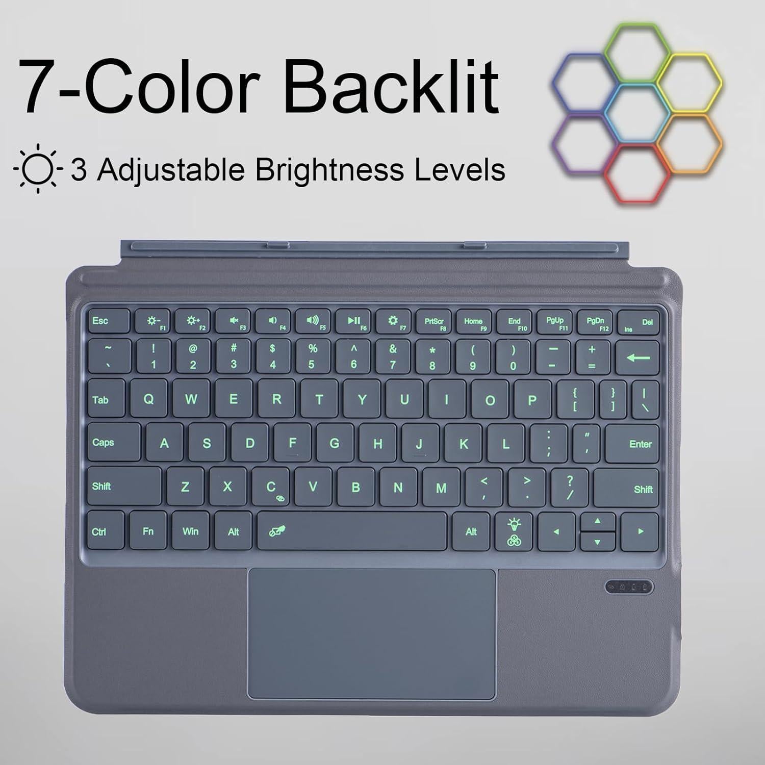 Teclado QUARK Bluetooth para Surface Go 4/3/2/1 - Gris
