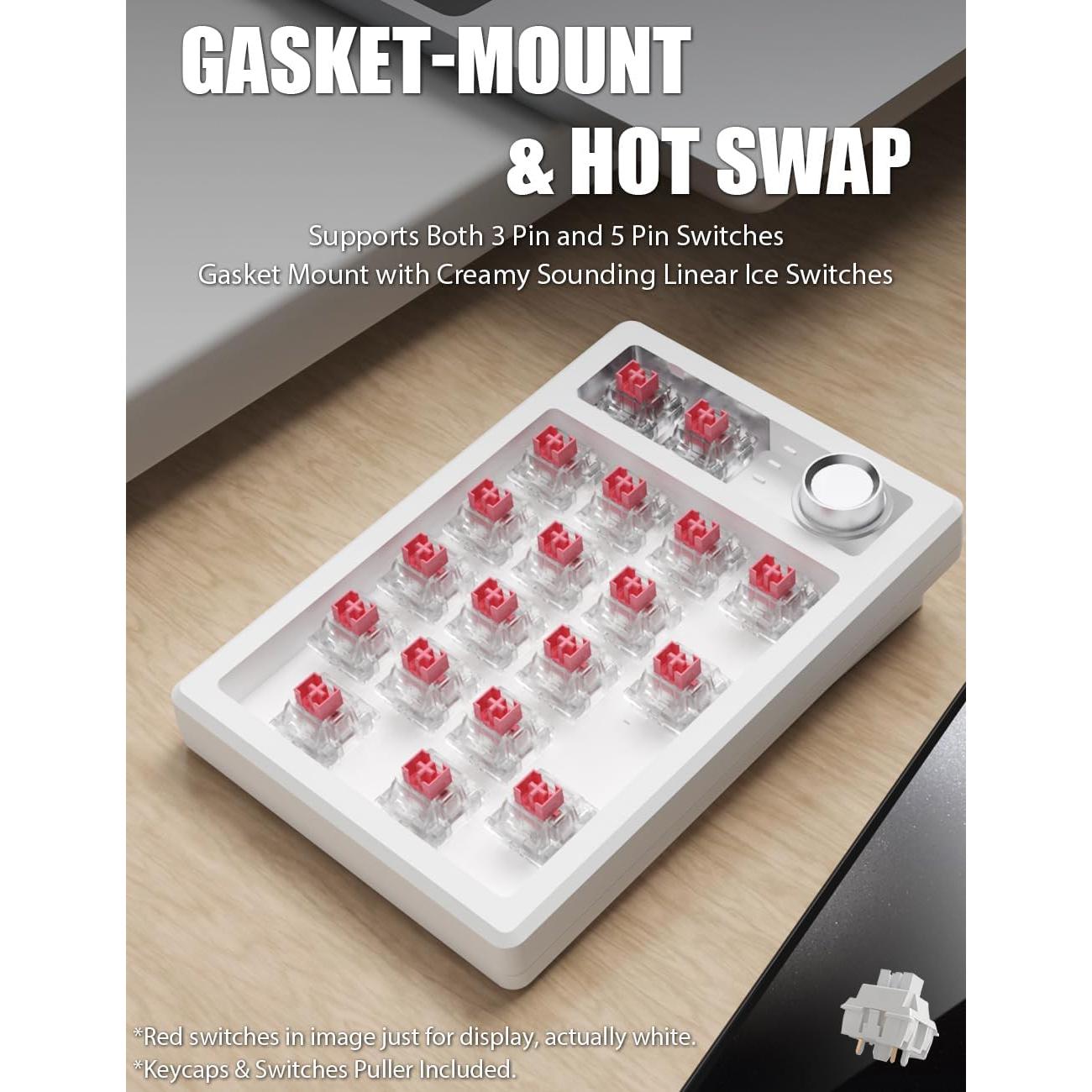 Teclado Numérico Mecánico TISHLED K19 Inalámbrico RGB