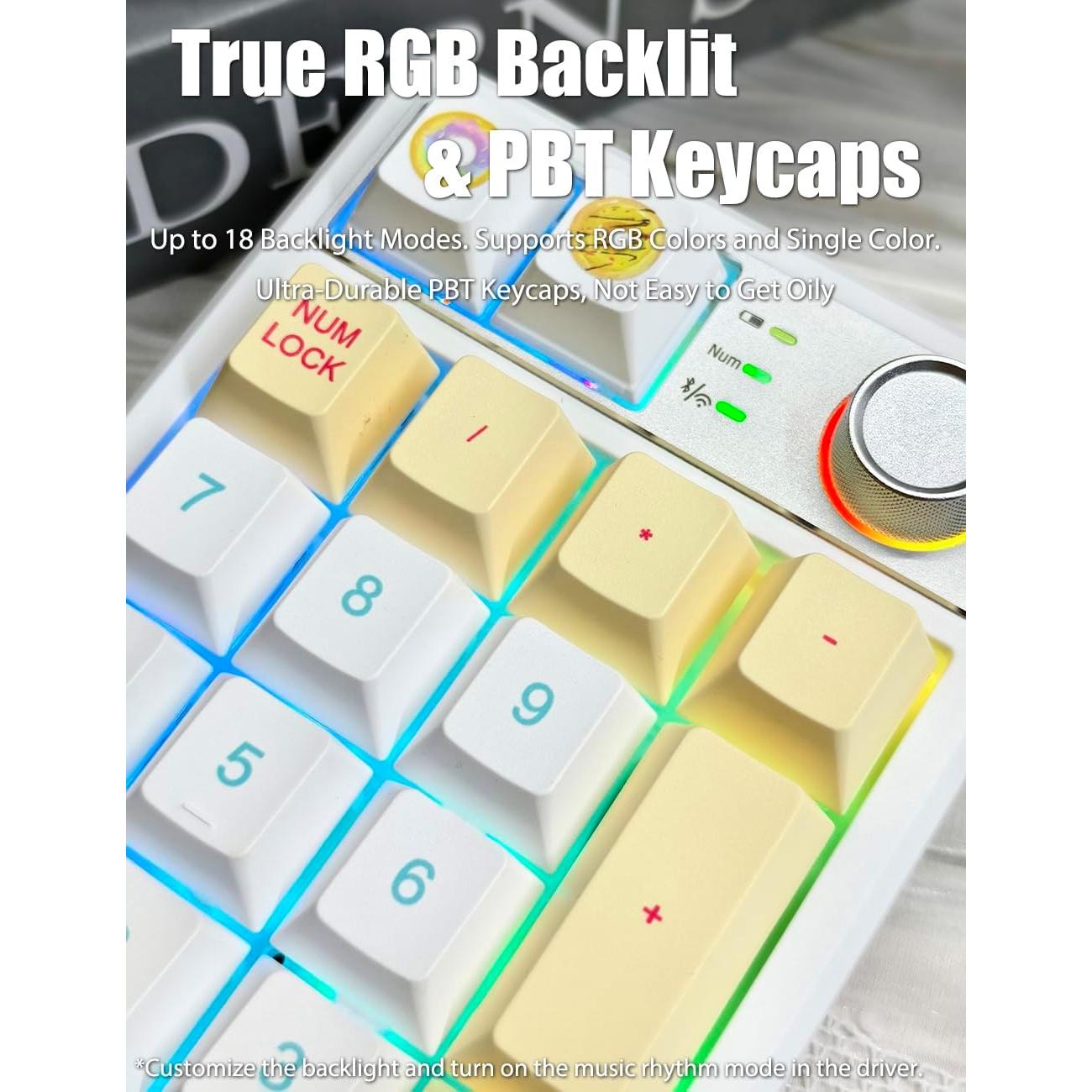 Teclado Numérico Mecánico TISHLED K19 Inalámbrico RGB