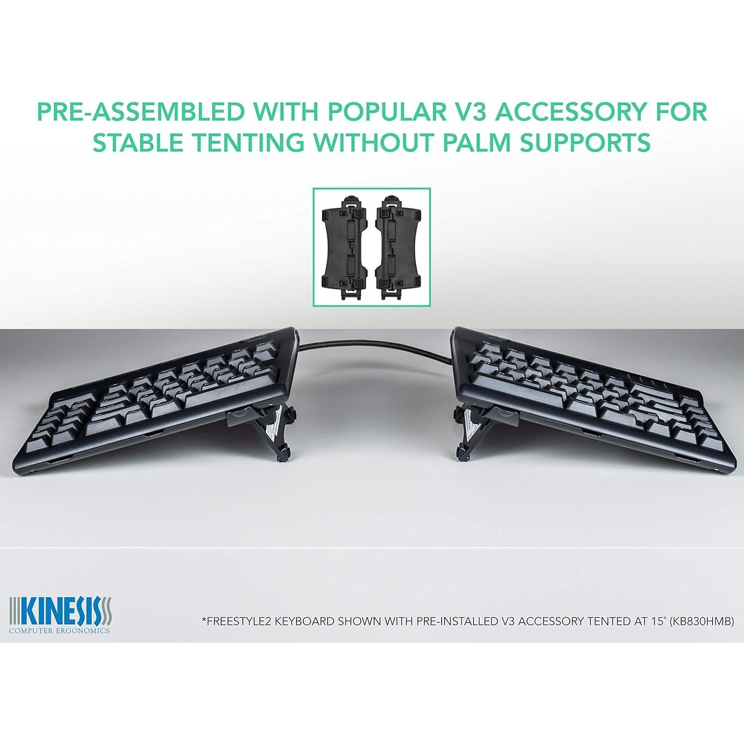 Teclado Ergonómico Kinesis Freestyle2 para Mac con Elevadores V3