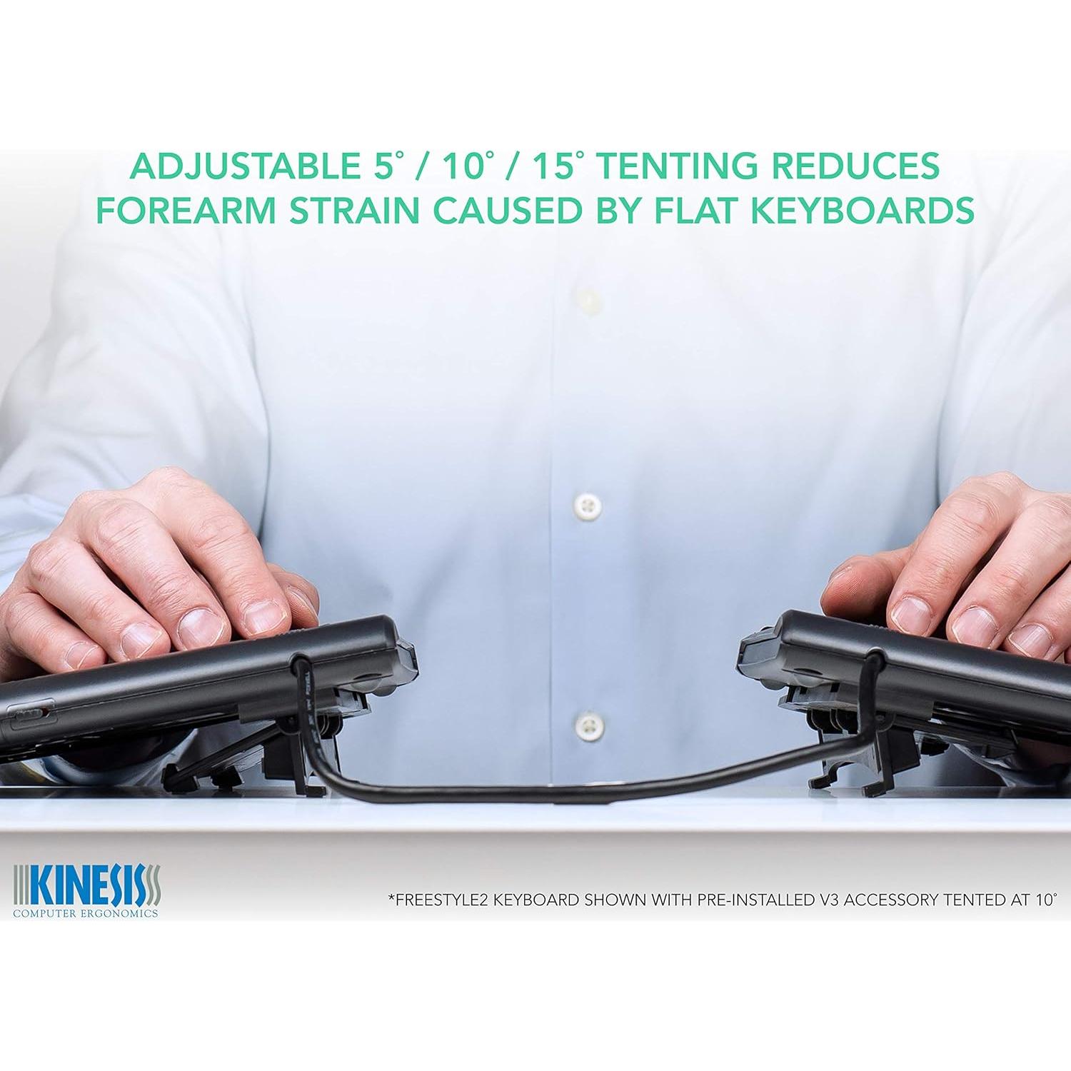 Teclado Ergonómico Kinesis Freestyle2 para Mac con Elevadores V3