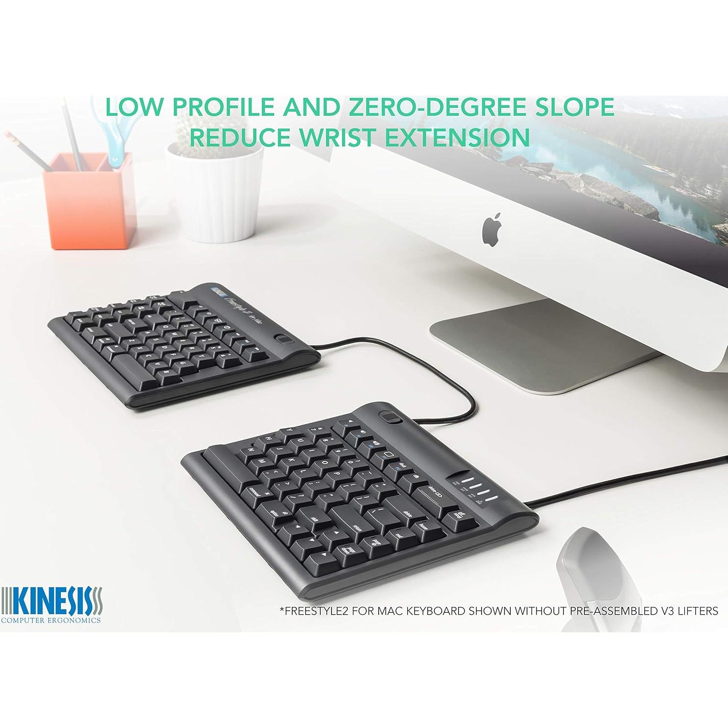 Teclado Ergonómico Kinesis Freestyle2 para Mac con Elevadores V3