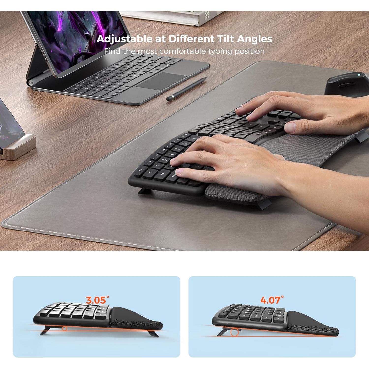 Teclado Ergonómico Dividido Kysona EK15 Inalámbrico Bluetooth