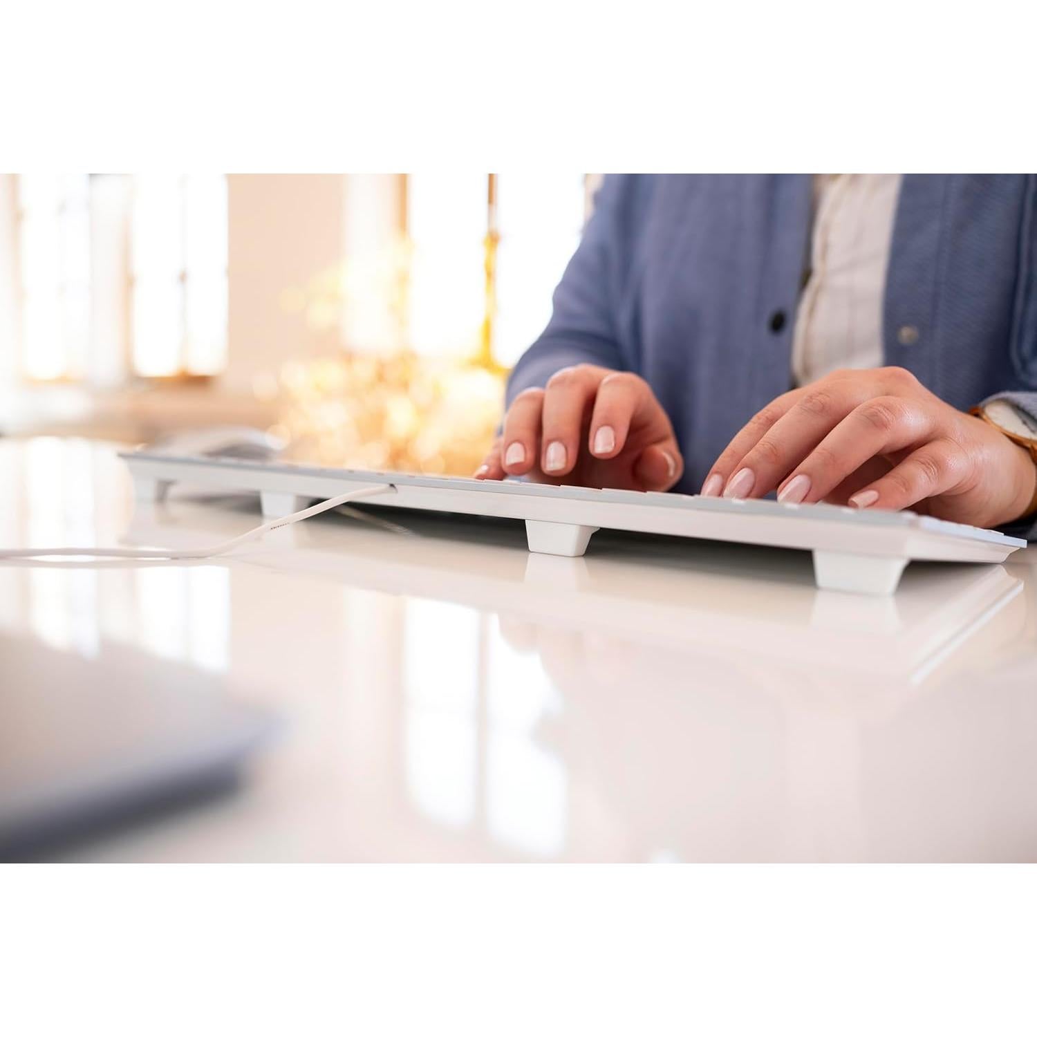 Teclado Cherry KC 6000 Slim USB QWERTY Plata Conectado