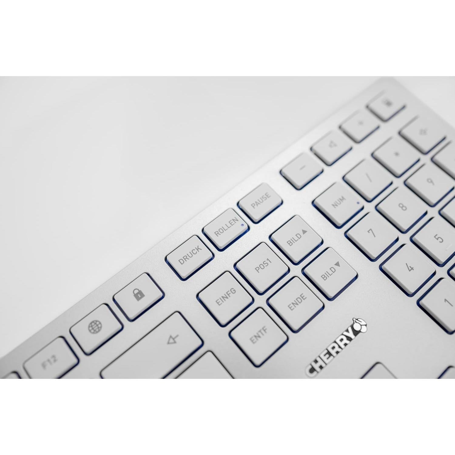 Teclado Cherry KC 6000 Slim USB QWERTY Plata Conectado