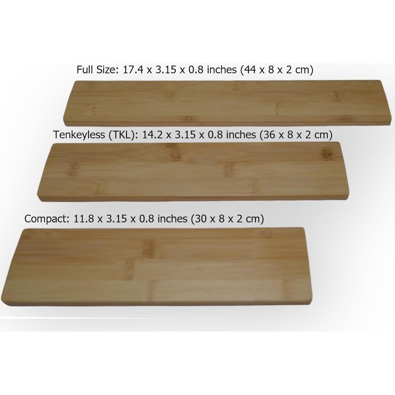 Reposamuñecas Ergonómico Kothar de Bambú Natural 30x8cm