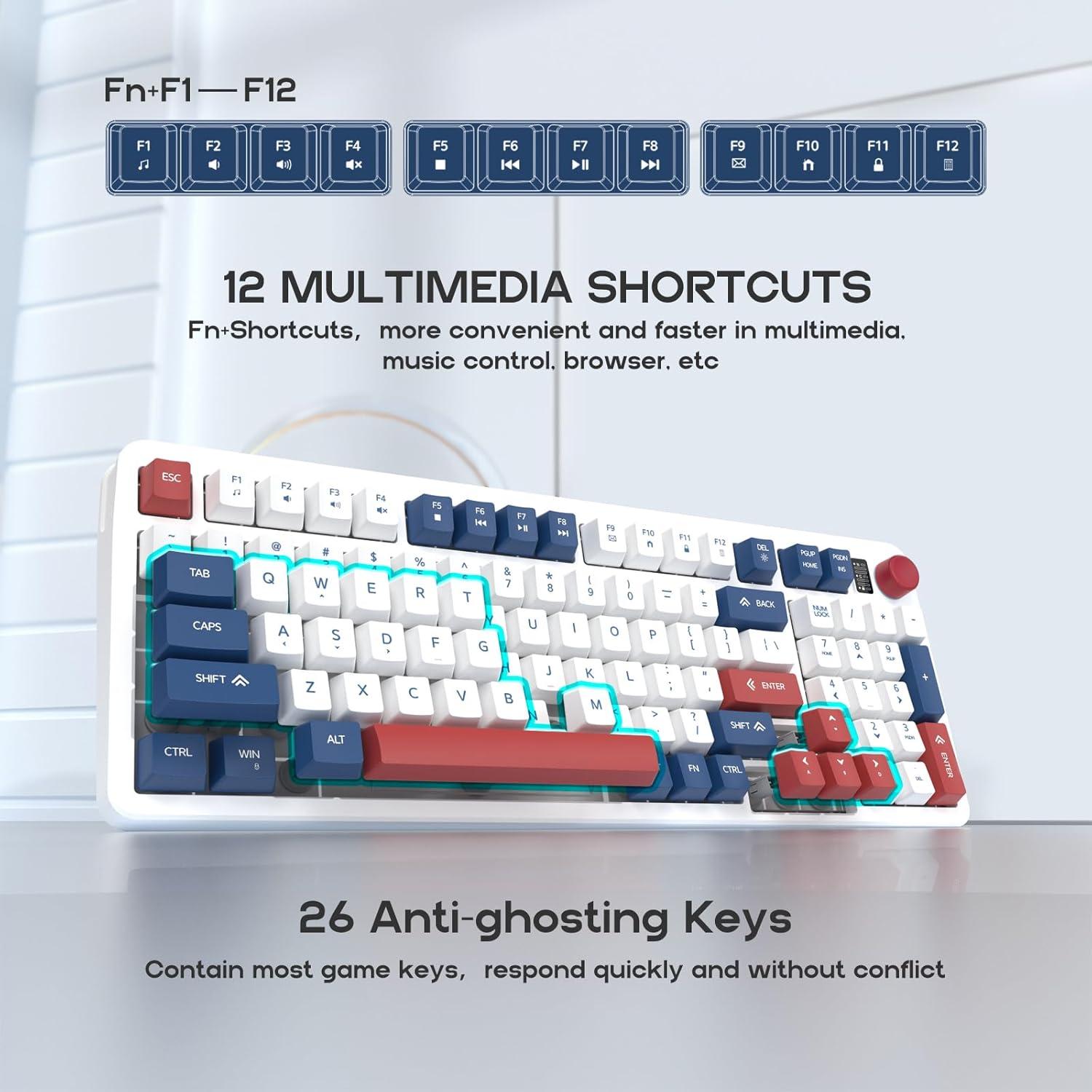 Teclado Gaming Hofotek 920 USB Iluminado 98 Teclas Membrana