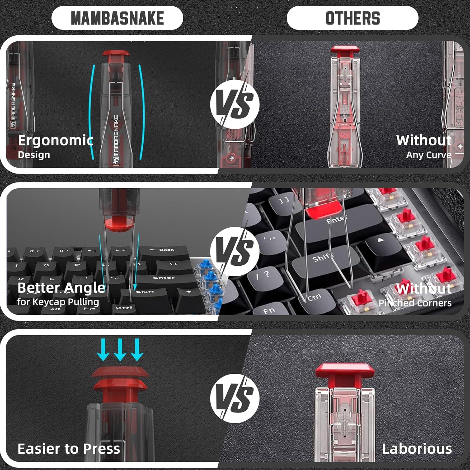 Extractor de Teclas y Switches 2-en-1 MAMBASNAKE - Acero Inoxidable