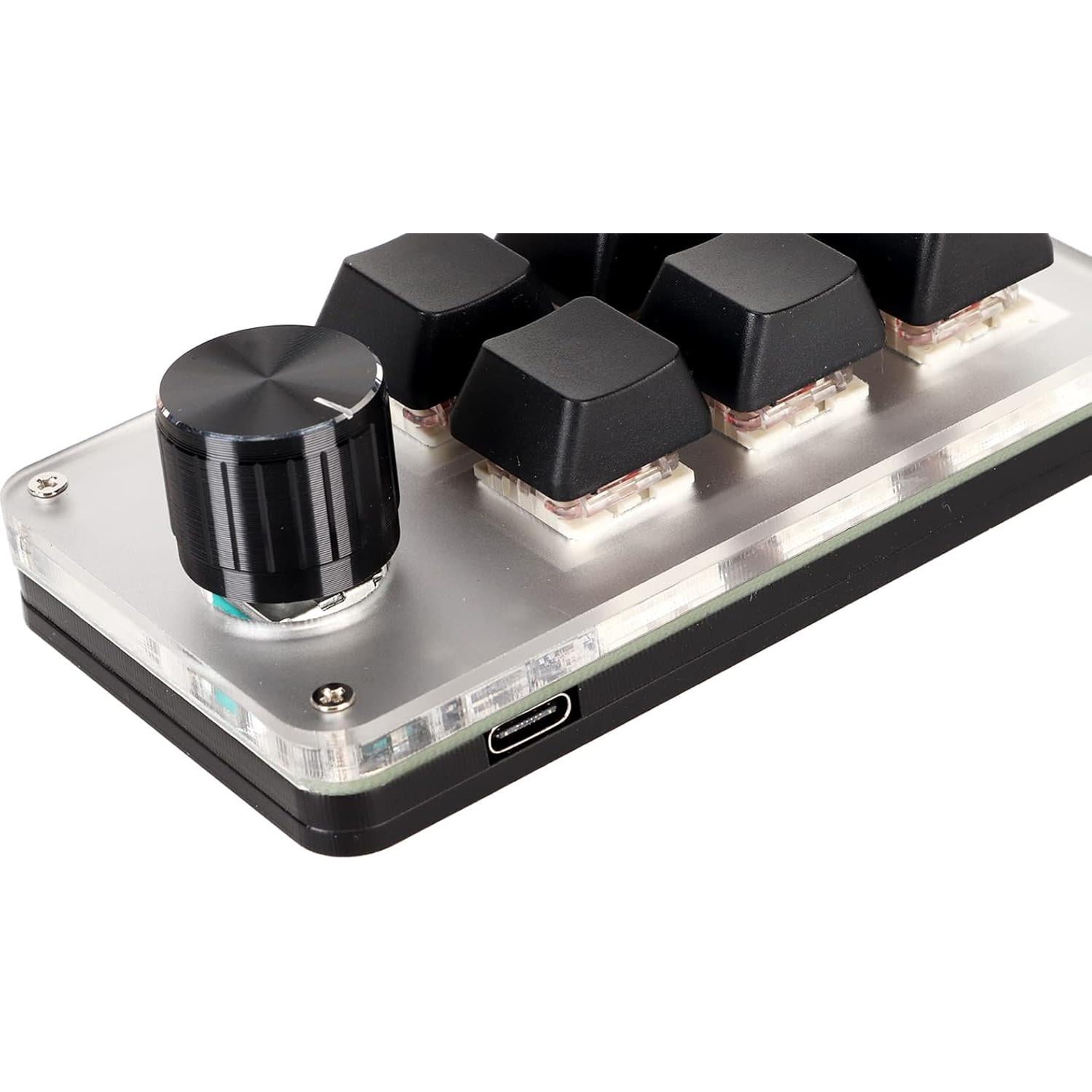 Teclado Mecánico Mini Zyyini USB Rojo Ergonómico 6 Teclas