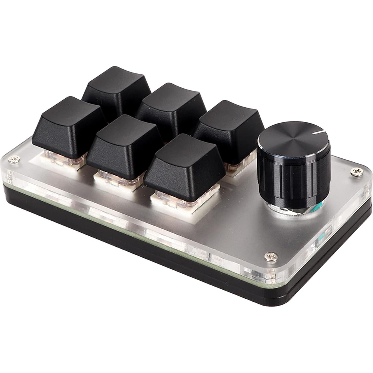 Teclado Mecánico Mini Zyyini USB Rojo Ergonómico 6 Teclas