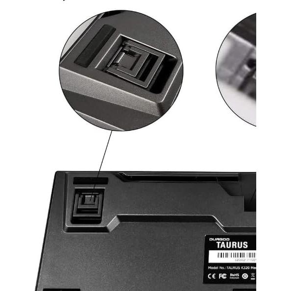 Keyboard Stand Feet Replacement Tilt Leg for DURGOD Taurus K320 K310 Mechanical Gaming Keyboard (Black)