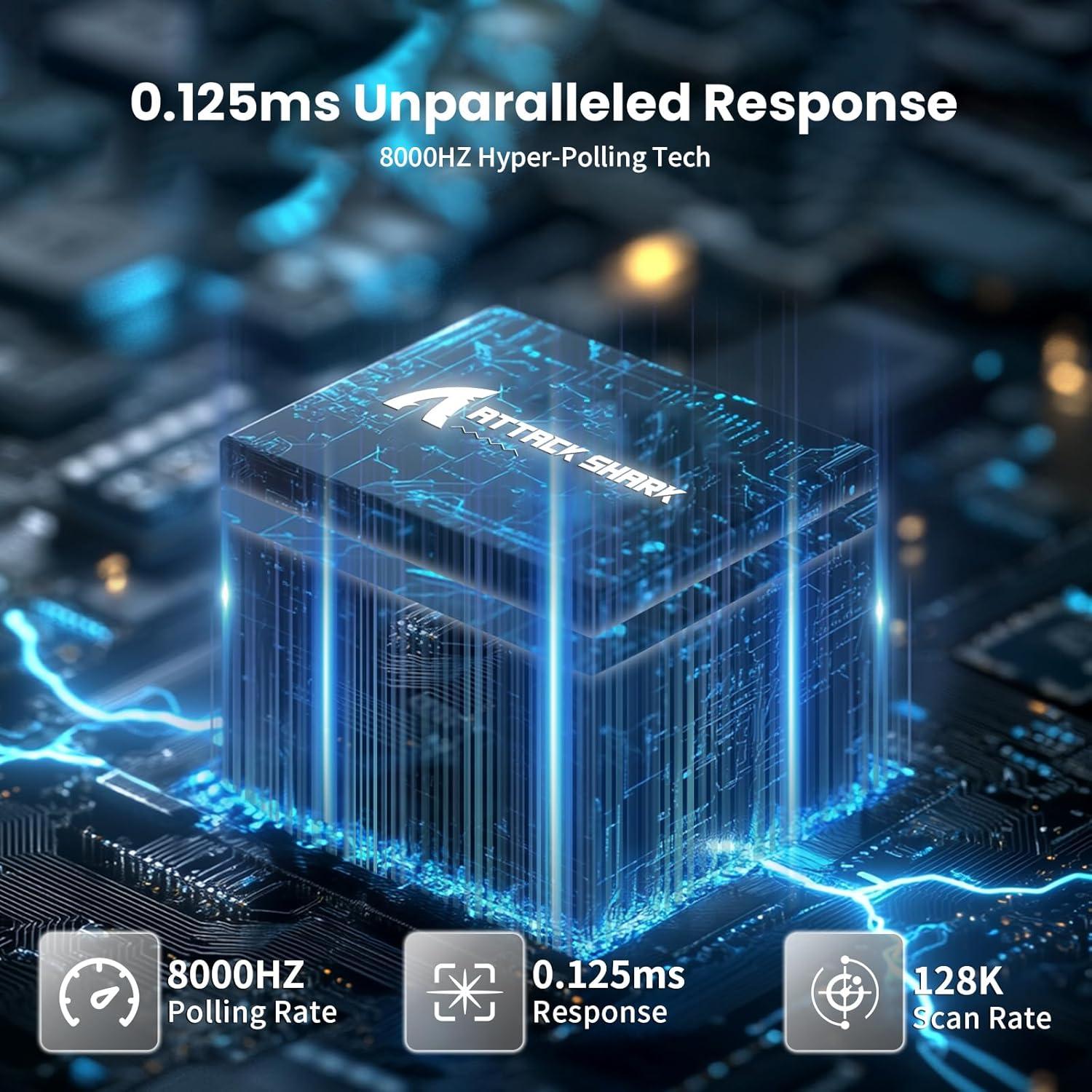 Teclado Gaming MAMBASNAKE X68 HE RGB 8000Hz Luz de Luna