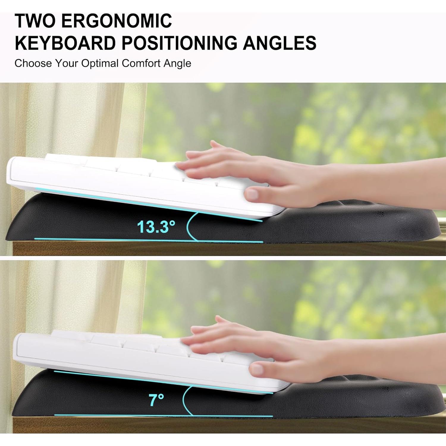 Soporte de Teclado Ergonómico MOSISO con Reposamuñecas PU Negro