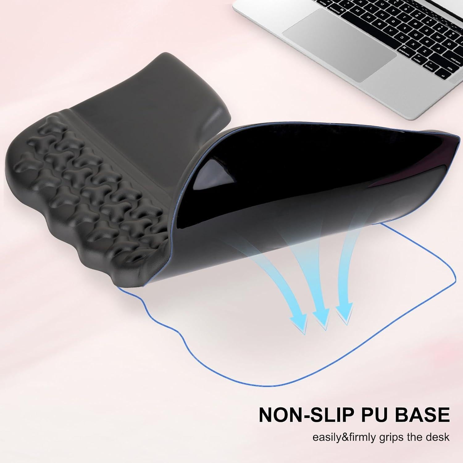 Soporte de Teclado Ergonómico MOSISO con Reposamuñecas PU Negro