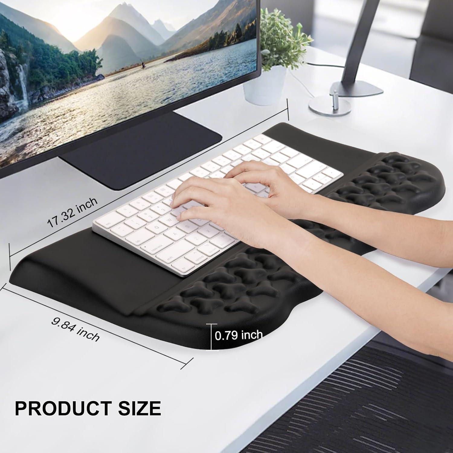 Soporte de Teclado Ergonómico MOSISO con Reposamuñecas PU Negro
