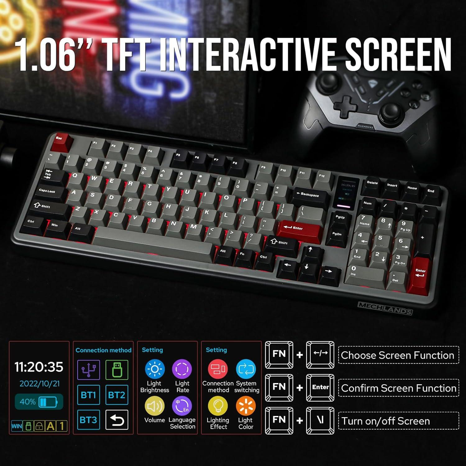 Teclado Gaming Mecánico Inalámbrico MechLands Vibe99 RGB 96%