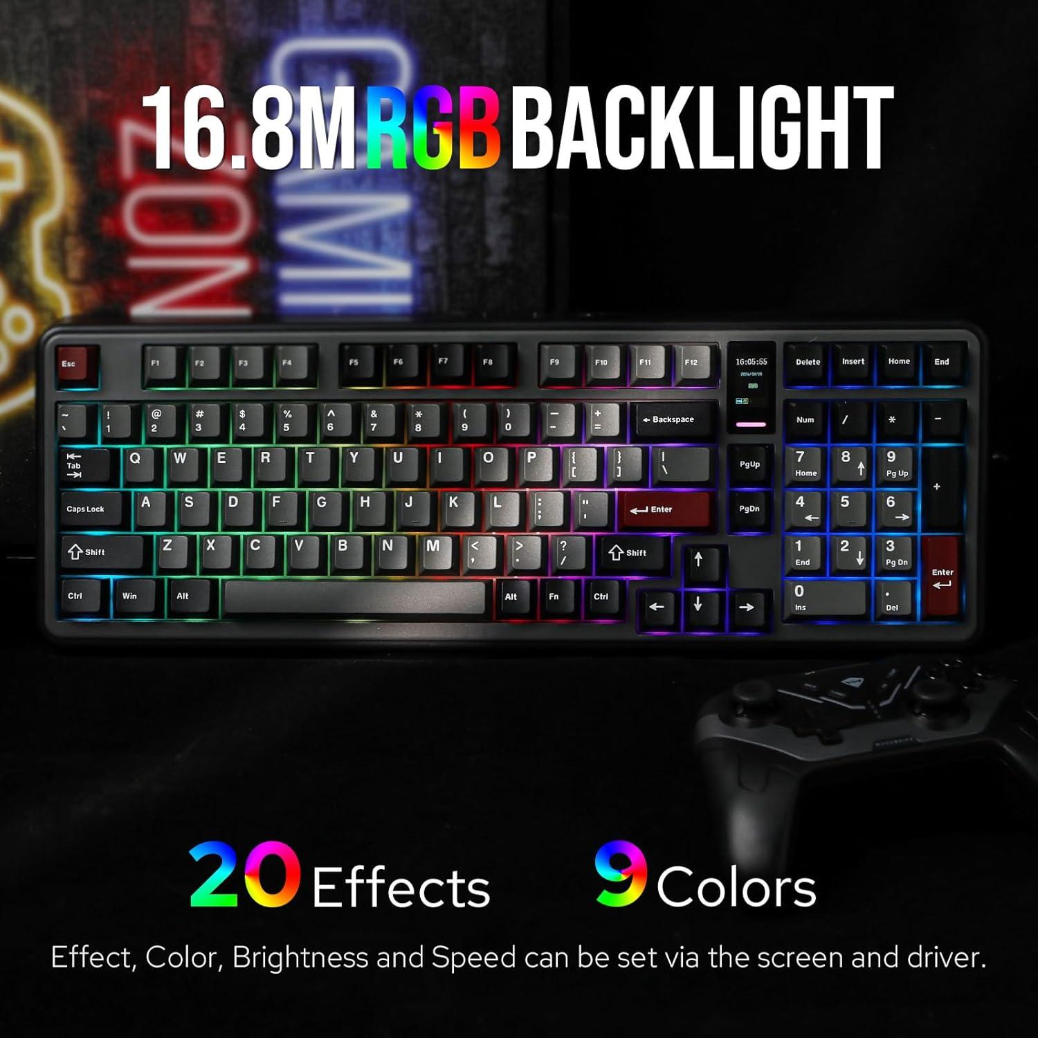 Teclado Gaming Mecánico Inalámbrico MechLands Vibe99 RGB 96%