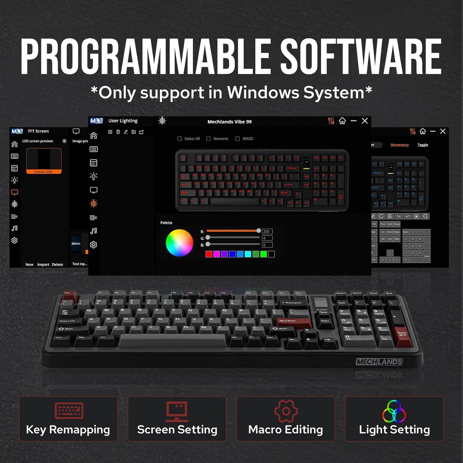 Teclado Gaming Mecánico Inalámbrico MechLands Vibe99 RGB 96%